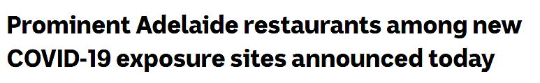 阿德CBD知名餐厅上榜疫所名单，更多暴露地点已公布（图） - 1