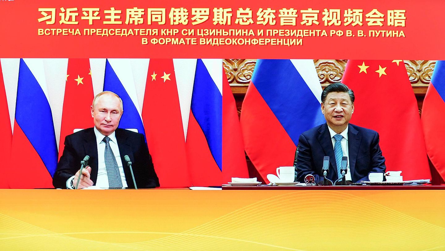 习近平普京视频会晤，俄媒：中俄结成对抗西方的统一战线（组图） - 1
