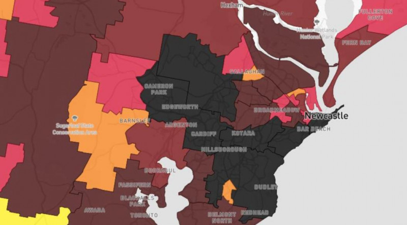 新州最新疫情地图公布，单地活跃病例数最高超2000