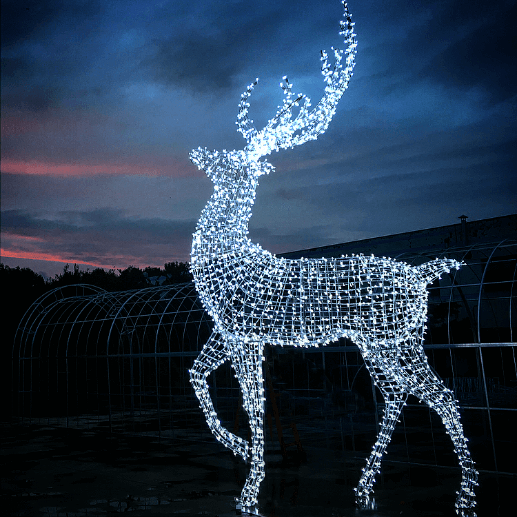 Deer Christmas lights (SHINE/Enchant) | Christmas lights, Outdoor christmas,  Vancouver christmas market