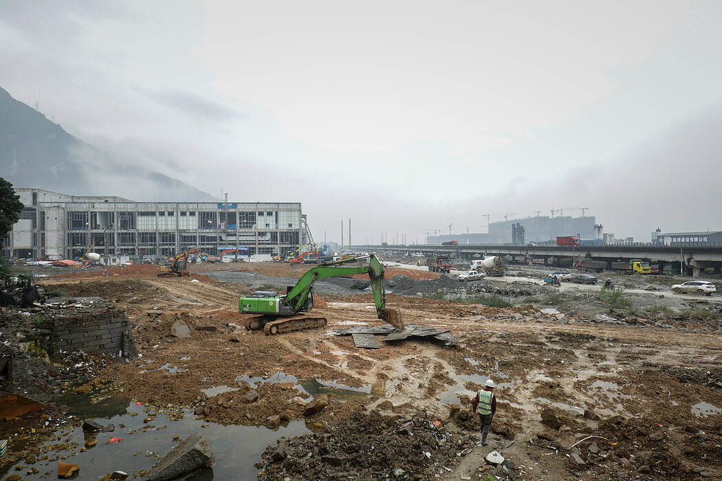 宁德时代在福建宁德的一处工厂建筑地点。宝马是该集团的首位主要客户。