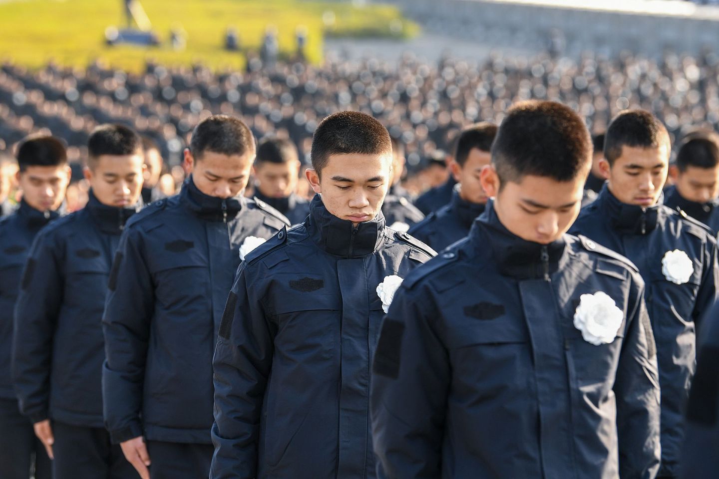 2021年12月13日，南京大屠杀死难者国家公祭仪式在南京举行。（新华社）