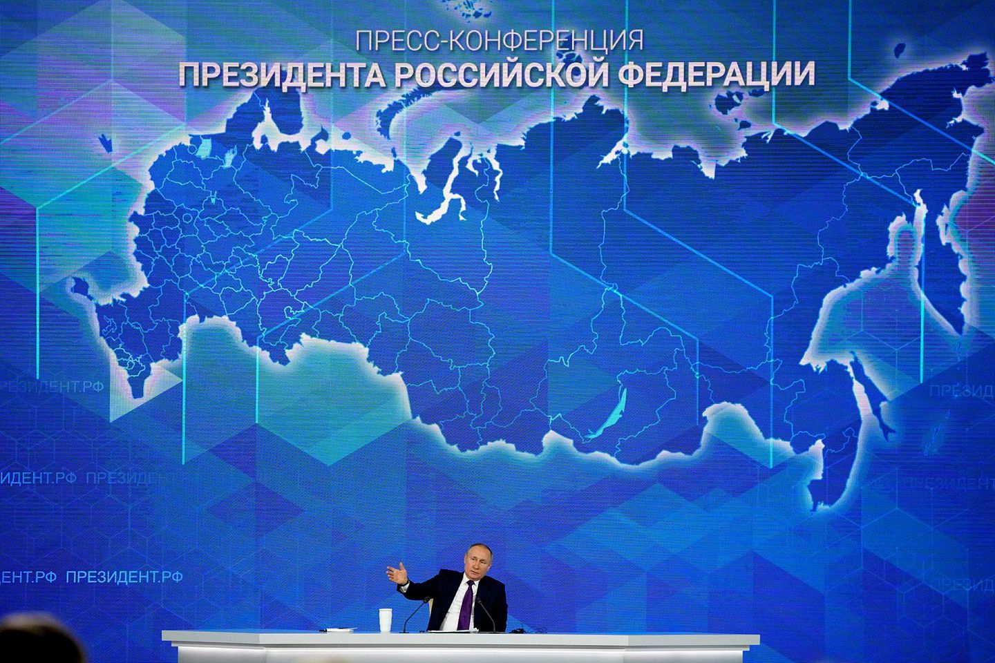 普京年度记者会涉及俄罗斯内政、中俄关系、俄乌关系及俄美关系等话题。（AP）