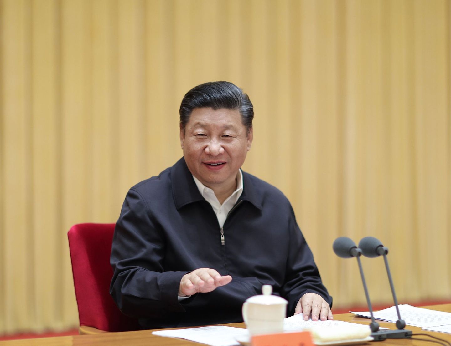 2018年6月22日至23日，中共中央外事工作会议在北京召开，习近平在会上发表重要讲话。（ 新华社）