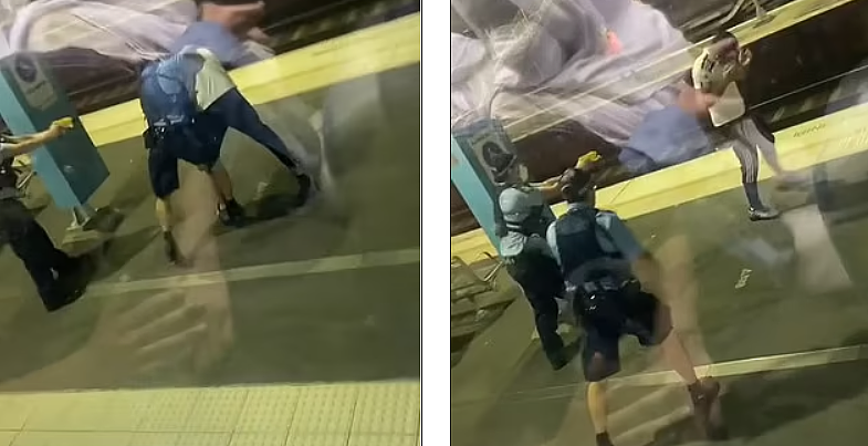 悉尼男子拒捕被喷辣椒水，受电击后踉跄跌入铁轨（视频/组图） - 2