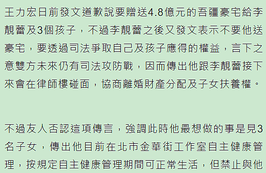 王力宏将带律师与李靓蕾正面交锋？友人否认：他想回家看看孩子（组图） - 4