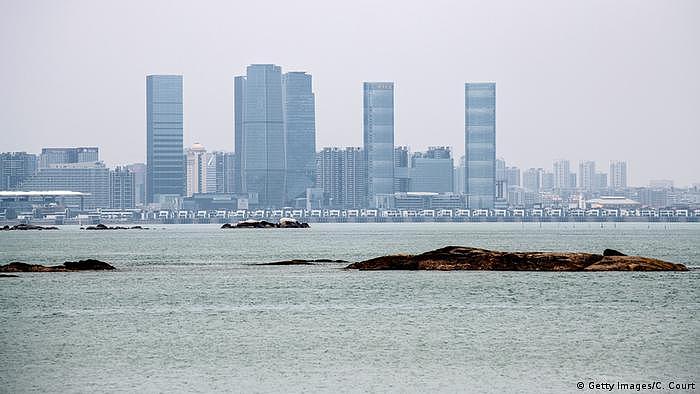 Taiwanstraße Blick auf China Xamen