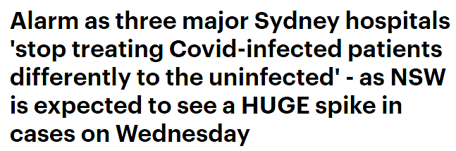 “将所有人视作新冠阳性！” 悉尼多家医院出台防疫新规，不再区分病患是否感染（组图） - 1