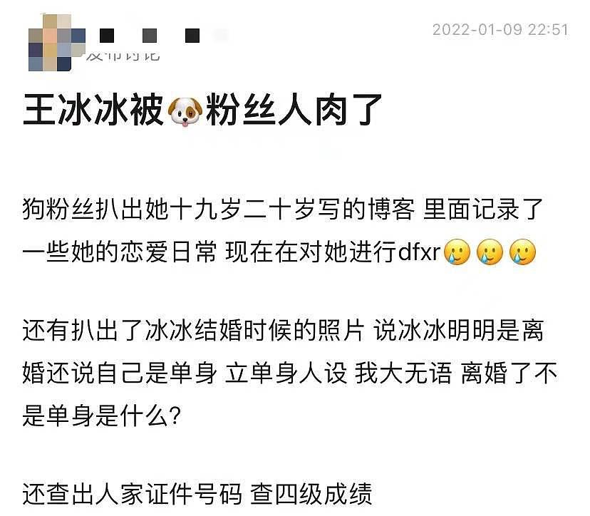 央视主持人王冰冰遭疯狂粉丝人肉！婚姻过往疑曝光，四级成绩都被扒（组图） - 1