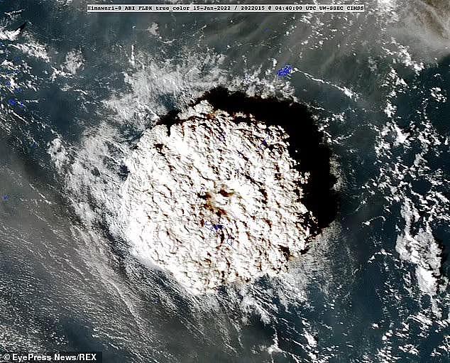 NASA：汤加火山喷发威力高至广岛原子弹的2000倍（组图） - 1