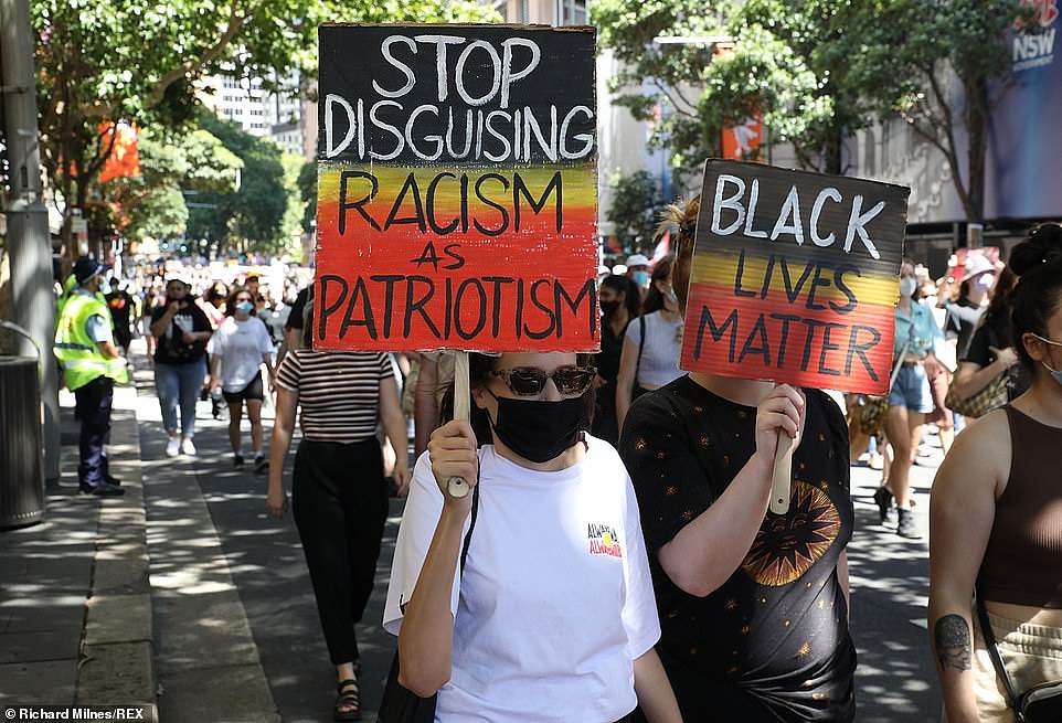 Numbers quickly swelled in Sydney as protestors marched from Sydney Town Hall to Victoria Park