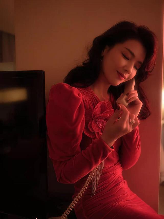 【美女】刘涛是托成董卿第二！穿中国红玫瑰裙，央视脸美到上热搜，身材简直绝了（组图） - 6