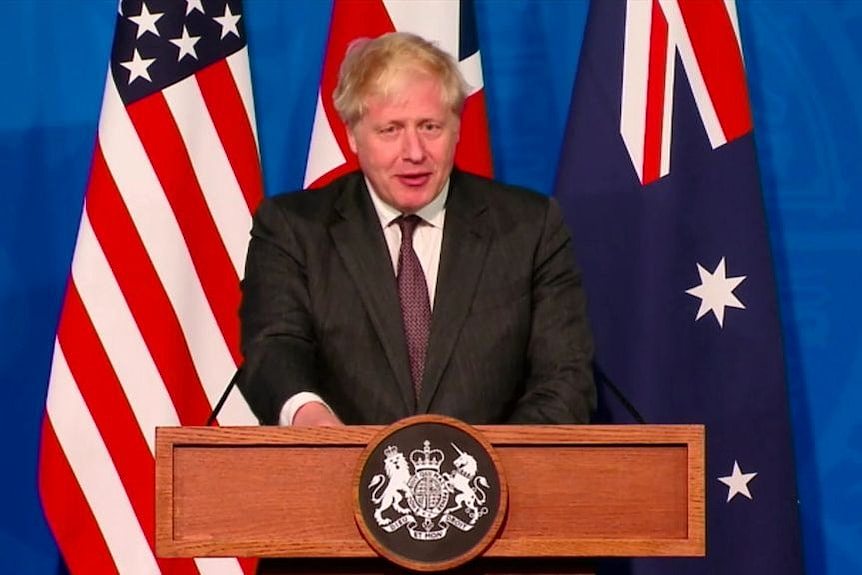 Boris Johnson says first task of AUKUS will be arming Australia with submarines