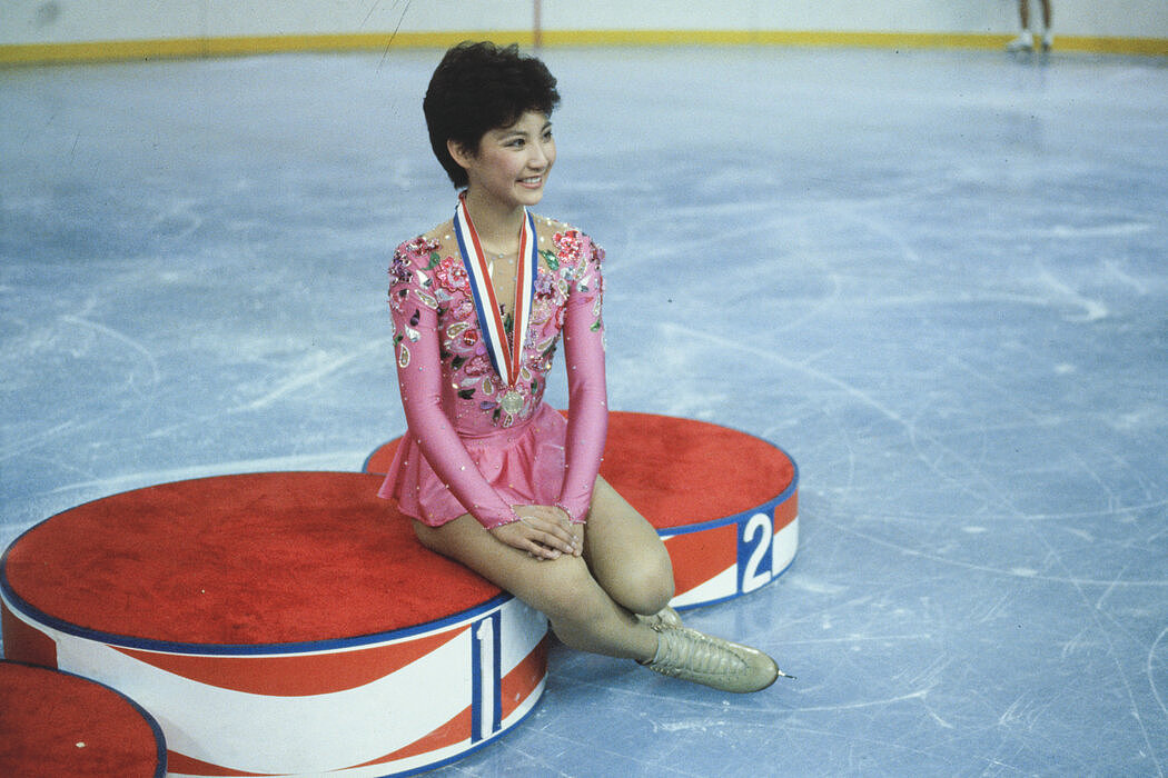 陈婷婷在1985年美国花样滑冰锦标赛上获得单人滑冠军。