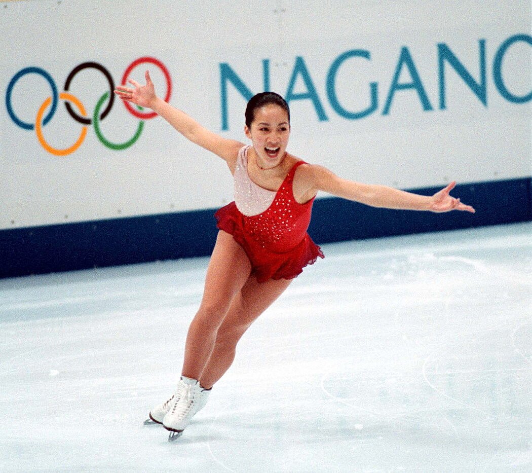 关颖珊在1998年长野奥运会上表演短节目。