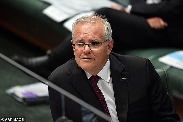 The outburst comes after ranks of outspoken government supporters piled on PM Scott Morrison (pictured) in the wake of plunging poll numbers and damning text messages