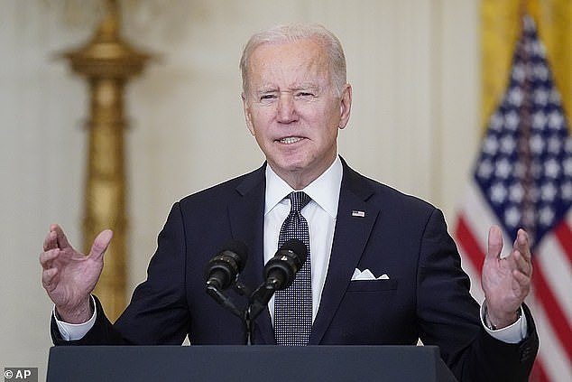 Ms Devine compared the situation in Australia to life in the US under President Joe Biden (pictured) with record debt, high inflation and millions of illegal immigrants