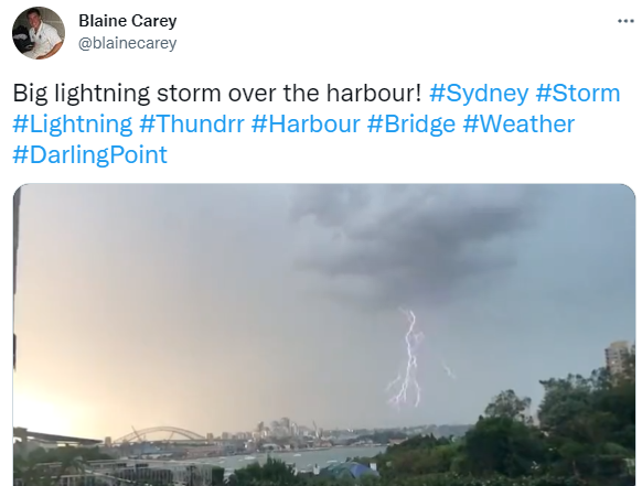 强雷暴席卷悉尼！海港大桥等地遭“天打雷劈”，气象局发恶劣天气警报