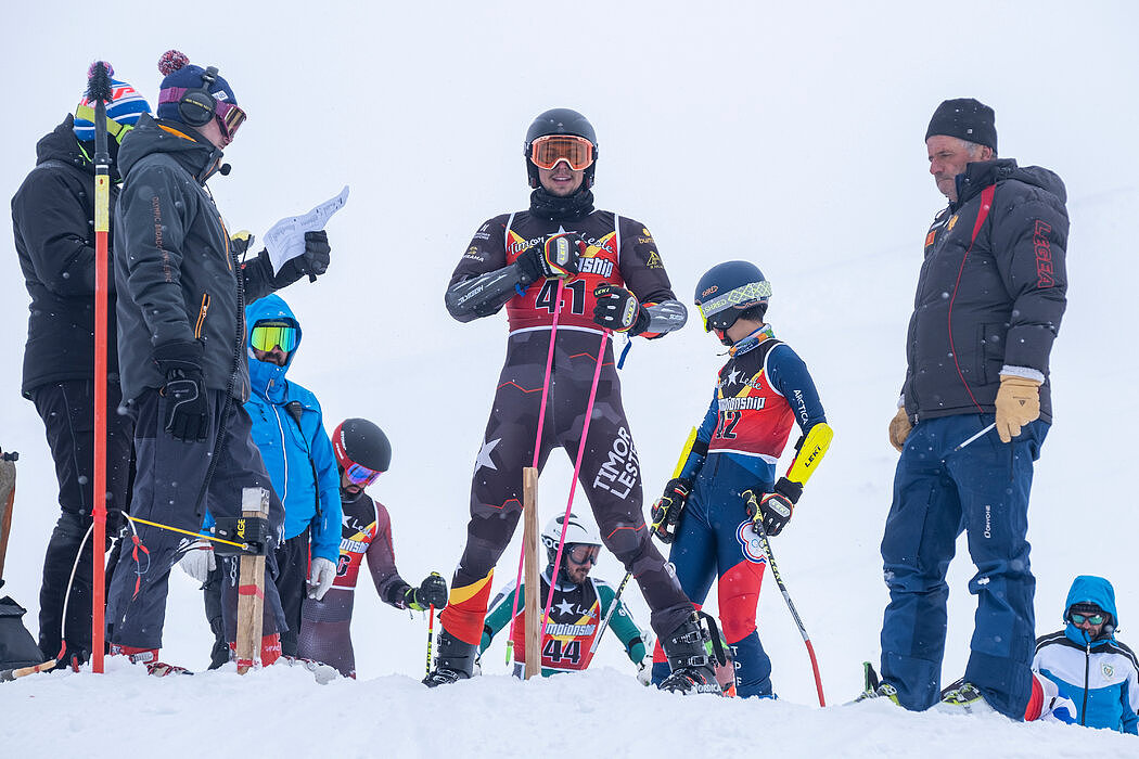 东帝汶高山滑雪运动员尤汉·古特·冈卡尔维斯参加了去年12月在黑山举行的比赛。
