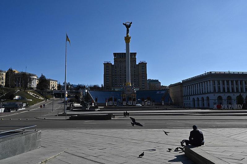 乌克兰首都基辅的独立广场，摄于28日。 Getty Images