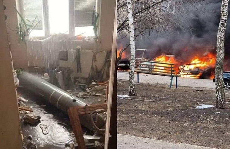 俄军今狂轰乌克兰第二大城哈尔科夫。 翻自推特