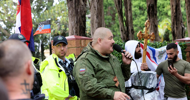 普京支持者在悉尼街头集会，吁联邦政府支持俄军“解放”乌克兰（组图） - 4