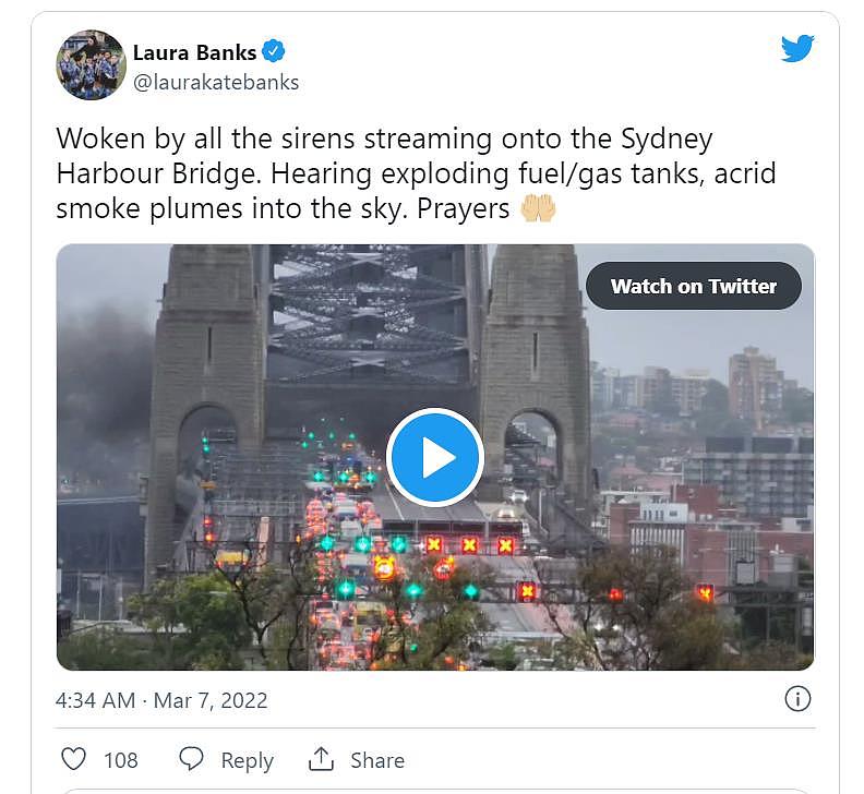 更多视频曝光！贼车高速逆行避捕，悉尼海港大桥多车相撞爆炸起火！3人送医（视频/组图） - 12