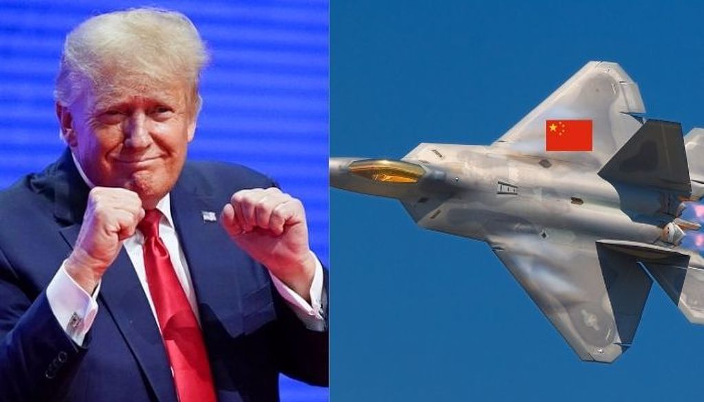 川普建议用F-22战机伪装成中国战机去轰炸俄罗斯，以嫁祸给中国。 网友笑喷了！ （图／推特）