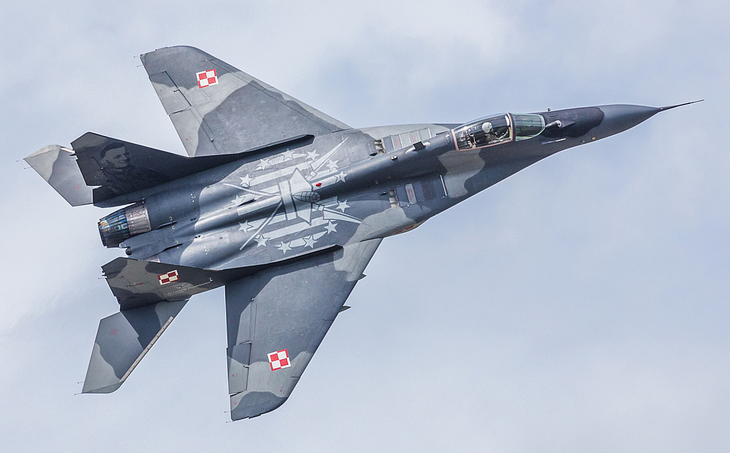 波兰空军米格-29战机的资料照。 （达志影像/Shutterstock）
