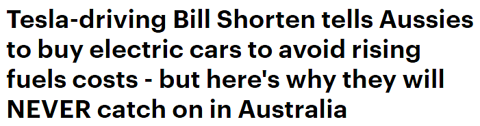 汽油价格飙升，薛顿呼吁澳人购买电动汽车，批莫里森对此“无作为”（视频/组图） - 1