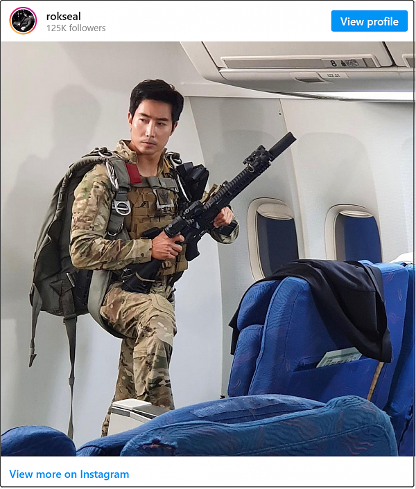 韩国退伍军人“李根大尉”图片来源：Instagram
