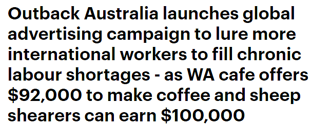 剪羊毛年薪6位数，咖啡店$9.2万急招人…大量澳企面临用工荒，被迫全球招人（组图） - 1