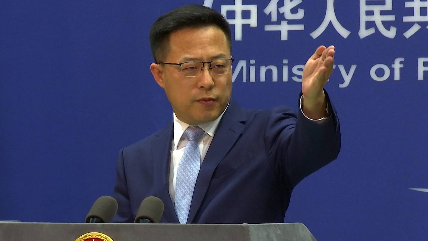 赵立坚：图为2022年1月19日，中国外交部发言人赵立坚在北京出席例行记者会。 （AP）