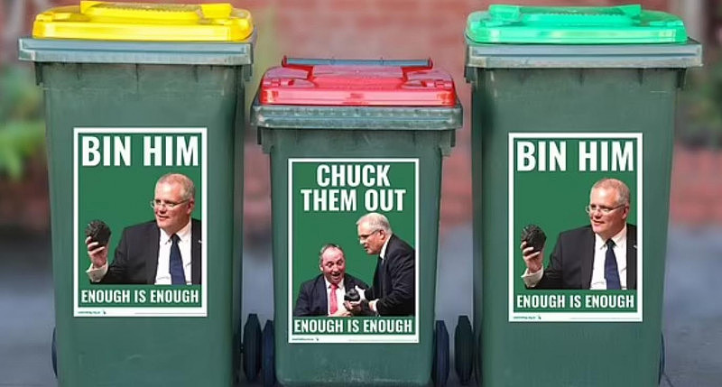 莫里森“海报”被贴上垃圾桶，引悉尼民众不满！市议会收到投诉（组图） - 3