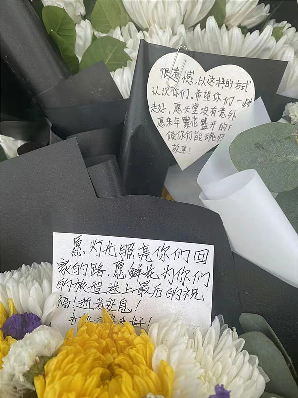 东航MU5735航班遇难者头七祭：群众自发到附近悼念，鲜花铺满回家路（视频/组图） - 1