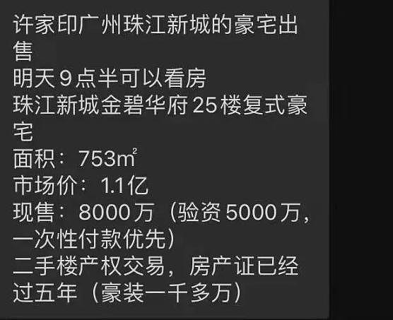 许家印又变卖家产了！深圳980平豪宅：狂降1.2亿大“甩卖”（组图） - 7