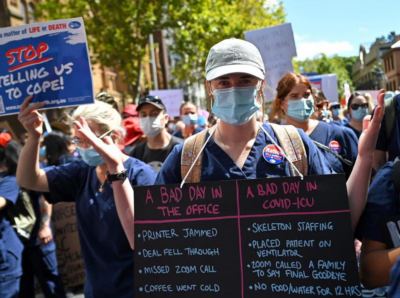 新州护士罢工24小时，数千人涌上街头抗议政府不作为（组图） - 3