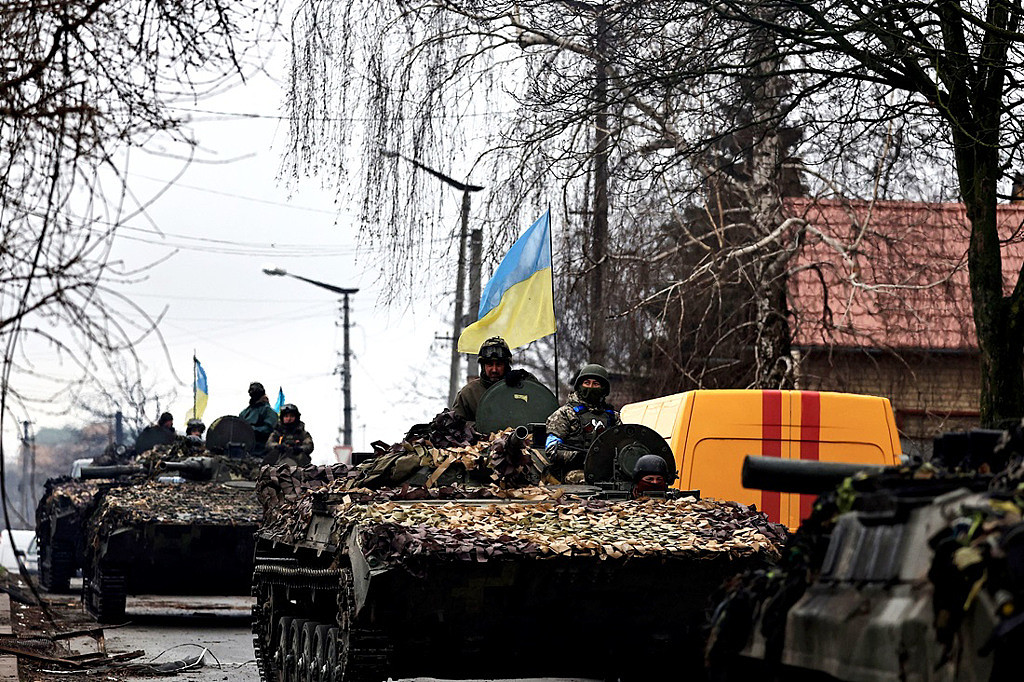 乌克兰军队收复基辅郊区失土布查镇。 （图／路透社）