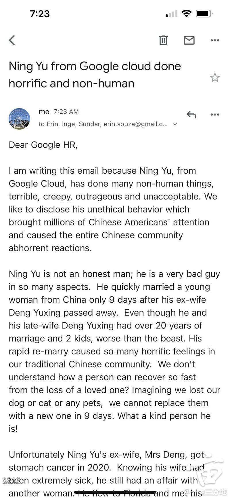 华人到Google门口抗议硅谷渣男，发邮件呼吁开除（组图） - 4