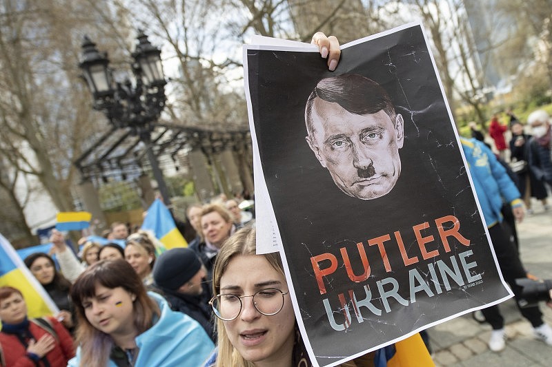 烏克蘭戰爭讓俄羅斯總統普京成為希特勒化身：普特勒（Putler）（AP）