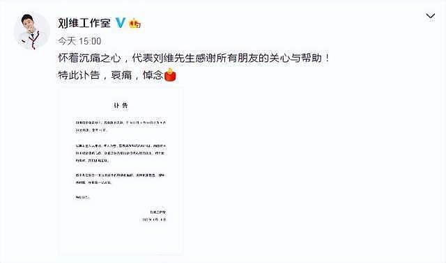 刘维母亲不敌病魔去世，此前暂退娱乐圈陪母化疗（组图） - 2