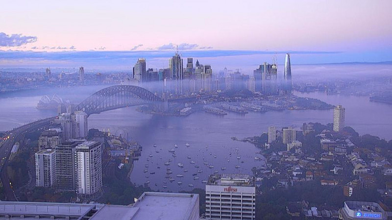悉尼今晨被浓雾笼罩，海港大桥“凭空消失”（组图） - 2