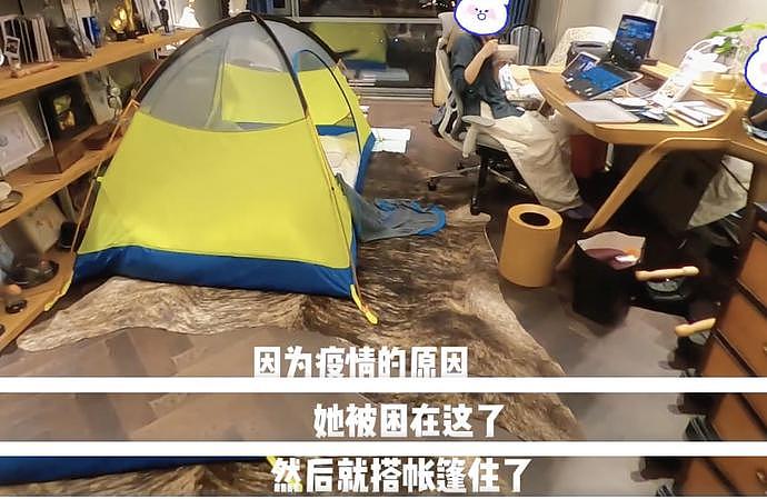 苗苗妹妹在郑恺家住，没睡卧室而在书房搭帐篷，妹妹：有安全感（组图） - 4