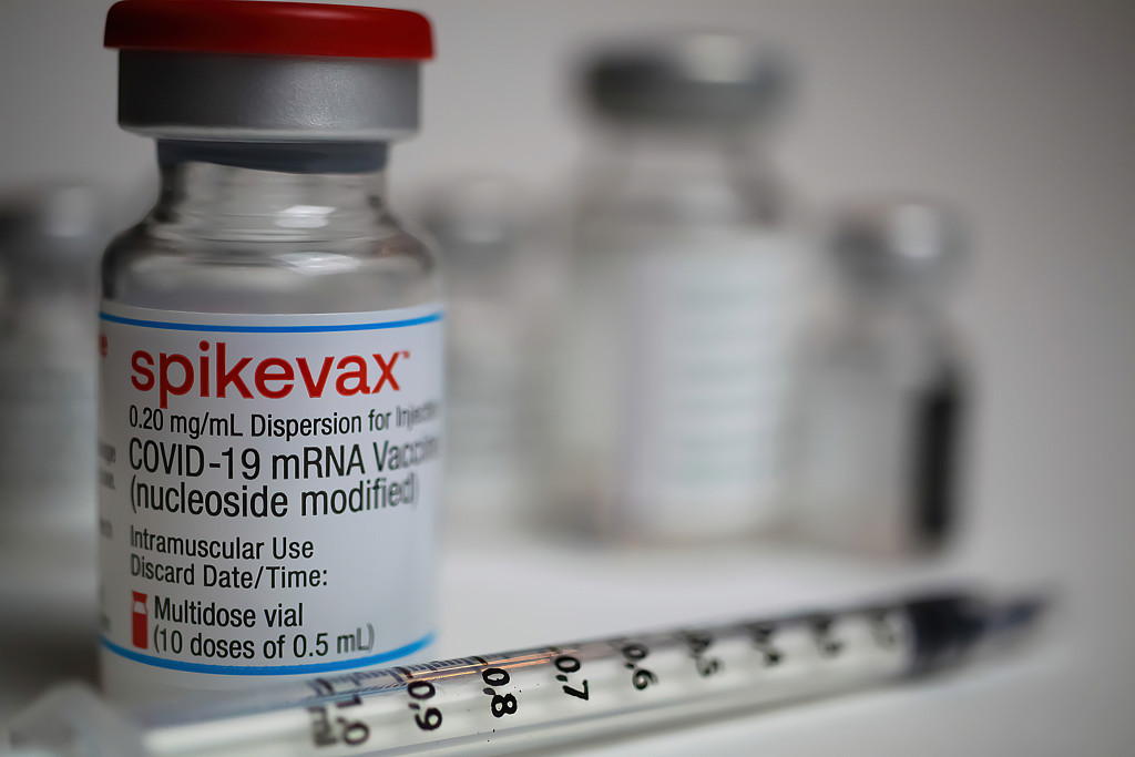莫德纳Spikevax疫苗的资料照。 （达志影像/Shutterstock）