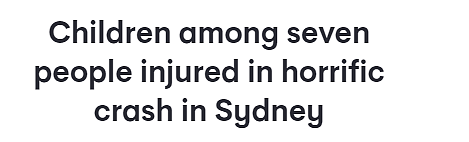 西悉尼两车相撞致7人受伤，其中包括4名儿童！宝马司机被控多项罪名（组图） - 1
