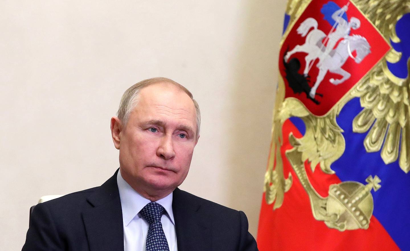 總統普京日前指出，西方對俄的「經濟閃動戰」經已失敗。(AP)