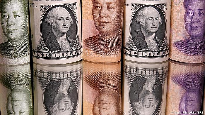 Symbolbild Währung Yuan Dollar Wirtschaft USA China