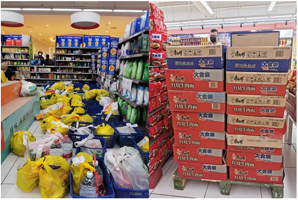 北京市民抢菜一夜：一次买20箱泡面，超市补货5次， 但囤了个寂寞？（组图） - 3
