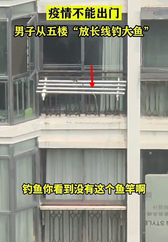 上海男子在五楼钓鱼走红，邻居：楼下河里真有鱼（组图） - 1