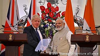 Indien Neu Delhi | Boris Johnson und Narendra Modi